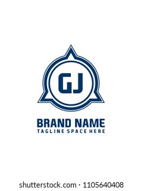 Simple GJ initial Logo design template vector illustration