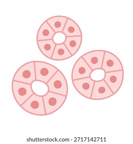 Simple glandular cell illustration material