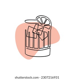 Simple glass hand drawing vector line art vector