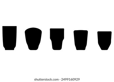 Simple glass icon design set