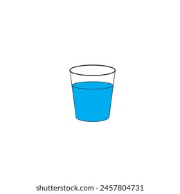 Simple glass icon in white background