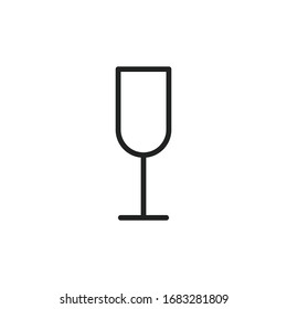 Simple glass line icon. Stroke pictogram. Vector illustration isolated on a white background. Premium quality symbol. Vector sign for mobile app and web sites.