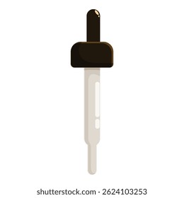 A pipeta de vidro simples está distribuindo líquido, ótimo para representar conceitos médicos ou químicos
