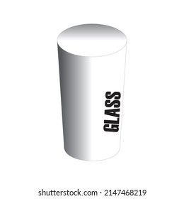 Simple glass tube, in black and white