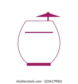 Simple glass vector flat icon.