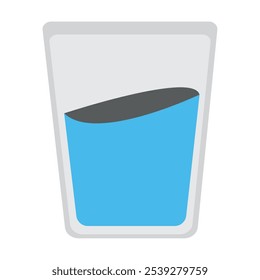 Vaso simple de agua a menudo utilizado como ofrenda para el Día de Muertos, Ilustración vectorial