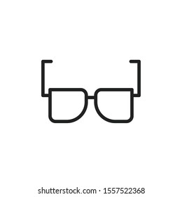 Simple glasses line icon. Stroke pictogram. Vector illustration isolated on a white background. Premium quality symbol. Vector sign for mobile app and web sites.