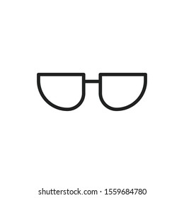 Simple glasses line icon. Stroke pictogram. Vector illustration isolated on a white background. Premium quality symbol. Vector sign for mobile app and web sites.