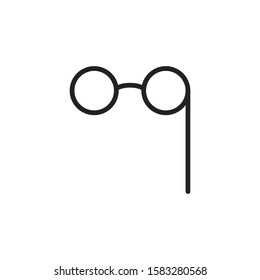 Simple glasses line icon. Stroke pictogram. Vector illustration isolated on a white background. Premium quality symbol. Vector sign for mobile app and web sites.
