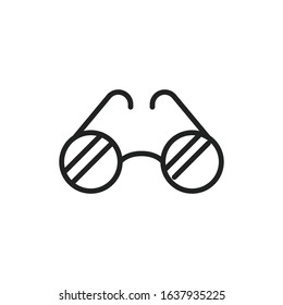 Simple glasses line icon. Stroke pictogram. Vector illustration isolated on a white background. Premium quality symbol. Vector sign for mobile app and web sites.