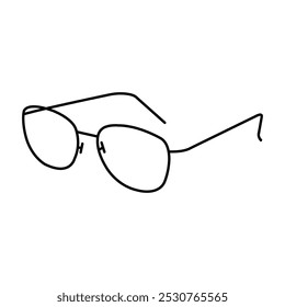 Icono de línea de gafas simples. Pictograma de trazo. Ilustración vectorial aislada en un fondo blanco.