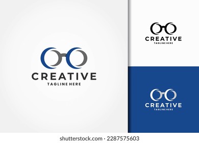 simple glasses logo vector icon