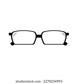 A simple Glasses vector icon with illustration