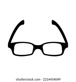 simple glasses vector icon on white background