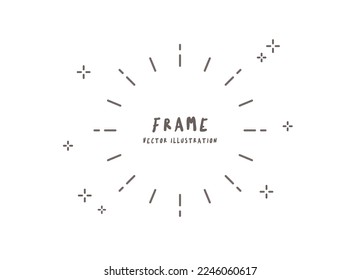 Simple glitter frame headline vector illustration