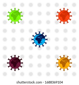 simple global earth coronavirus vector