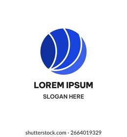 Simple global logo template in simple style. Abstract globe logo vector illustration.