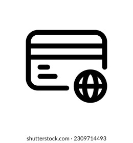 Simple Global Payment icon. The icon can be used for websites, print templates, presentation templates, illustrations, etc