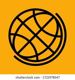 Diseño simple del globo. diseño de globo con estilo de contorno.