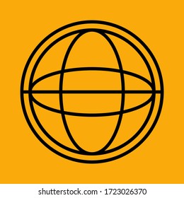 Simple globe design. globe design with outline style.