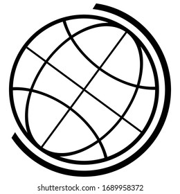 Simple globe design with a white background. flat design.globe icon