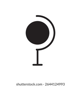  simple globe icon. Clean educational globe symbol for geography or travel themes.
