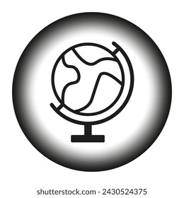 Simple globe icon. Education symbol. Vector illustration. EPS 10.
