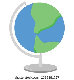 Simple globe illustration suitable for educational presentations, websites, print materials, infographics, and globalthemed designs. Great for geography or communication concepts.