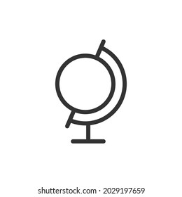 Icono simple de la línea de globo. Símbolo premium con estilo de trazo. Diseño del icono del globo. Ilustración vectorial.