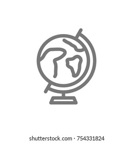 Simple globe line icon. Symbol and sign vector illustration design. Isolated on white background