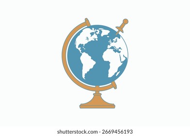 Un globo simple con un pin que marca una ubicación, perfecto para diseños con temas de viajes.