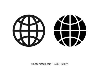 Simple Globe Vector Flat Icon