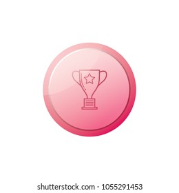 simple glossy button award vector logo template 