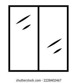 Simple glossy glass icon. Vector.