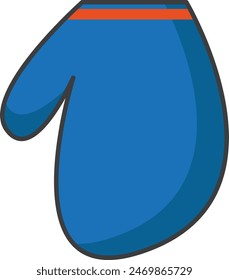 Ilustración vectorial simple del horno del guante