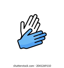 Simple gloves icon vector sign symbol. Personal protection equipment icons.