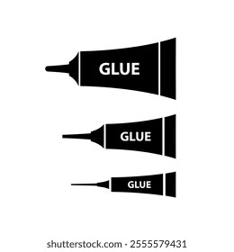 simple glue design in black and white