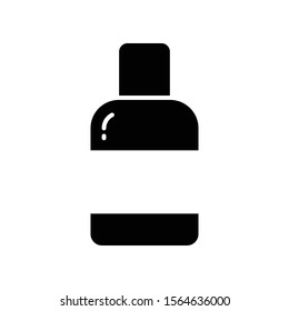 Simple Glyph Medicine Vector Icon Design Template. Medicine Bottle for Drug, Capsule. Vector Illustration.