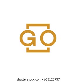 Simple GO initial Logo designs template vector illustration