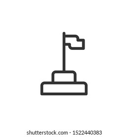 Simple goal icon in line style design on white background. Related to business, office, target website or mobile app and user interface. Vector Illustration Pixel Perfect 48x48.