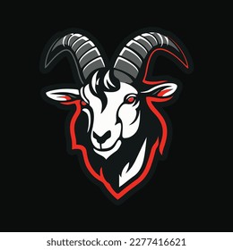 simple goat esport logo vector