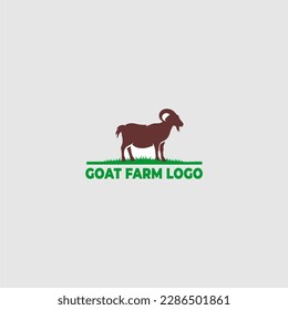 Simple goat farm logo design
