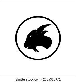 Simple goat head logo design for company business purposes