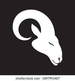 Simple Goat Head Outline Vector Ram Stock Vector (Royalty Free ...