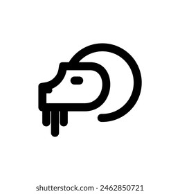 simple goat line icon logo vector design, modern lamb logo pictogram design. Goat line icon logo vector design, pictogram design of ram.