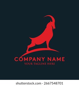 Simple goat logo design illustration