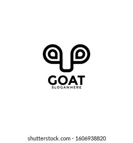 simple goat logo, design template eps.10