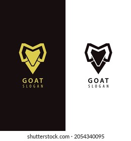 Simple Goat Logo Symbol. Aries Symbol Logo