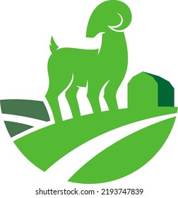 Diseño del logotipo de oveja de cabra simple
