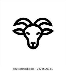 Simple goat and sheep Vector with Minimalist and modern design